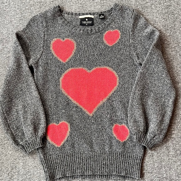 Scotch & Soda Maison Scotch Heart Cable Knit Sweater M Petite 100% Cotton Preppy - Picture 1 of 12